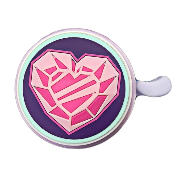 NIB Raskullz Sports Dazzlin Heart Bike Bell, Bicycle, Scooter, Purple - Picture 3 of 4